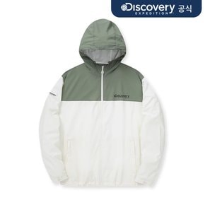 남성 아웃도어 컬러블럭 바람막이 (KHAKI)