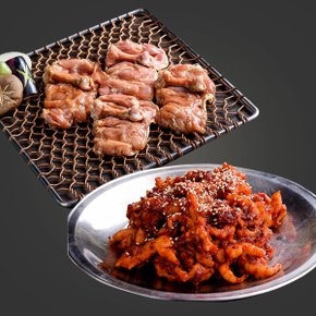 Fresh 국내산 캠핑세트 4호(춘천닭갈비 간장맛 500g+불닭발 무뼈 300g)