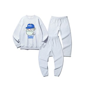 [SET] 앨빈클로 마틴 골프 그립 오버핏 맨투맨 조거/세미와이드 팬츠 셋업