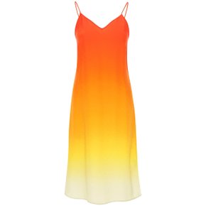 silk satin slip dress with gradient effect Womens Dress WS23DR07201 SUNSET GRAD