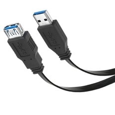 NETmate NMC-UF303F USB3.0 연장 AM-AF FLAT 케이블 0.3m (블랙)