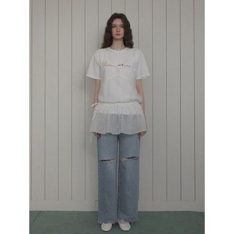 트위 루비에 레이어드 시스루 원피스