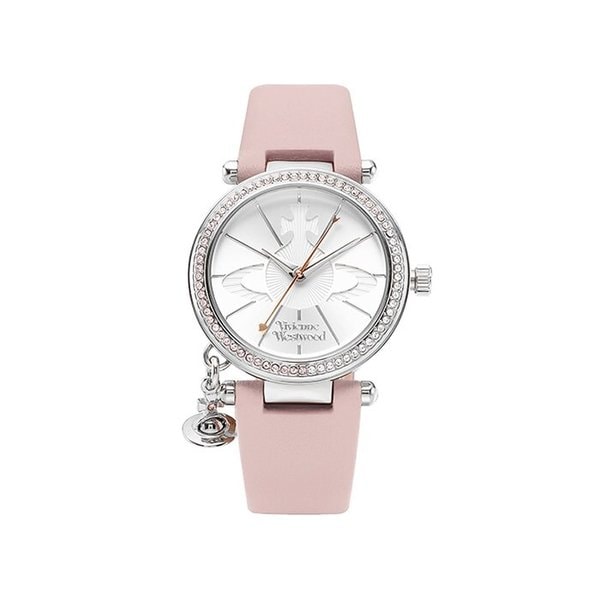 VV006SLPK 오브 여성 가죽 손목 시계