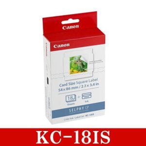 캐논 정품 셀피 KC-18IS 카드사이즈 정사각라벨 18매