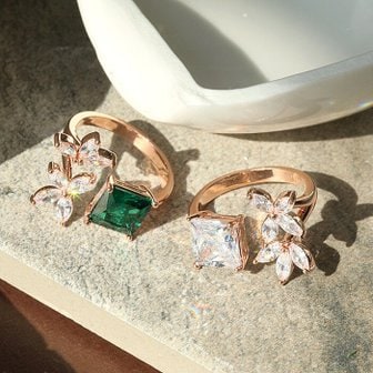 메종드비쥬 라센느 스퀘어 리프 반지(free) D00080