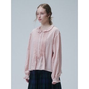 FRILL NECK BLOUSE, PINK