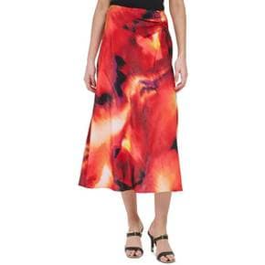 4711472 DKNY Womens Ruched Long Maxi Skirt