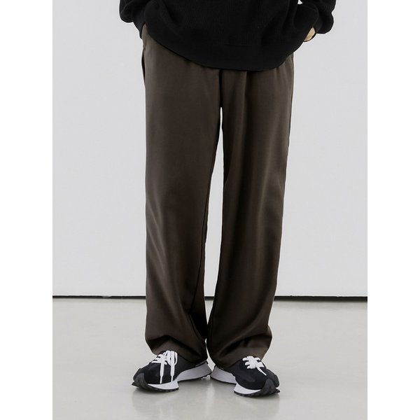 RIPLEY WIDE PANTS DARK BROWN (WOOL LIKE)