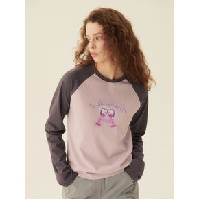 WATER BECAME WINE RAGLAN T-SHIRTS - PINK 래글런티셔츠 쭉티