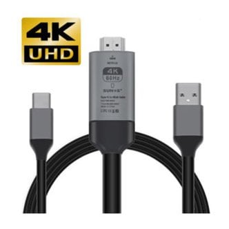  MHL 미러링케이블 3m C타입 HDMI 스마트폰 TV연결 4K SNS-HDMI60