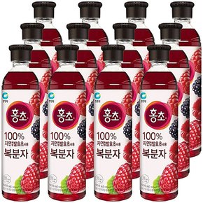 블루베리 청정원 대상 홍초 복분자 900ml x 12개