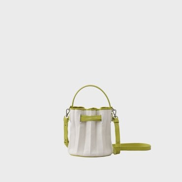 조셉앤스테이시 Lucky Pleats Canvas Coated Bucket Bag Lime (0JSO1SH40601F)