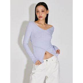 UP & DOWN V-BINDING LONG SLEEVE TOP_T316TP102(BK)