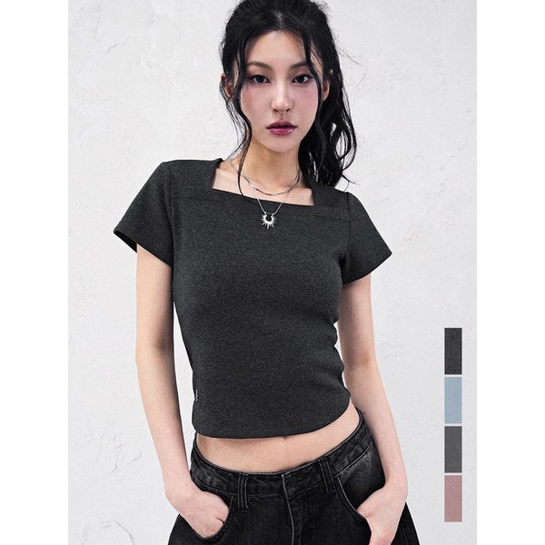 Pigment Back Hole T-shirt - 4COL