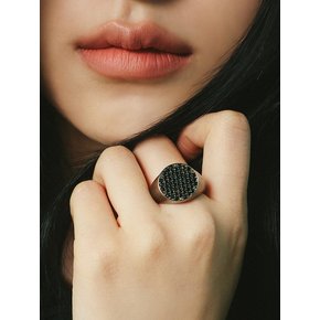 [BLACK] SIGNET SERIES FLAT RING 3