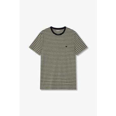 EMPORIO ARMANI 남성 스트라이프 패턴 라운지 티셔츠  (0815134014)