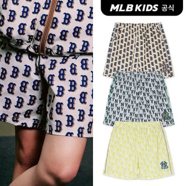 MLB키즈 (공식)24SS 모노티브 바람막이 셋업 우븐숏팬츠 (3color) 7ASMMT143