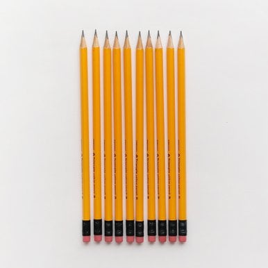 노랑 삼각 연필 10본 세트(B심) ver2