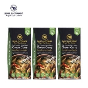 블루엘리펀트 그린커리 소스 200g X 3개 태국카레