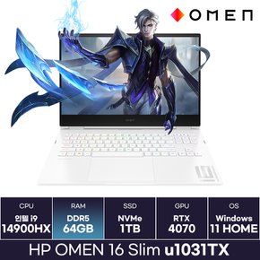 HP 오멘 16 SLIM u1031TX 인텔 i9 14세대 RTX4070 윈도우탑재 (64GB) / ICDI