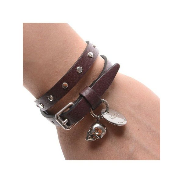17FW 남여공용 더블랩 스터드 스컬 팔찌 (465149_D781Y_6011_17F)