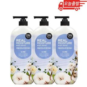 오늘출발 온더바디 리얼모이스쳐 바디워시 웜코튼 900ml 3개