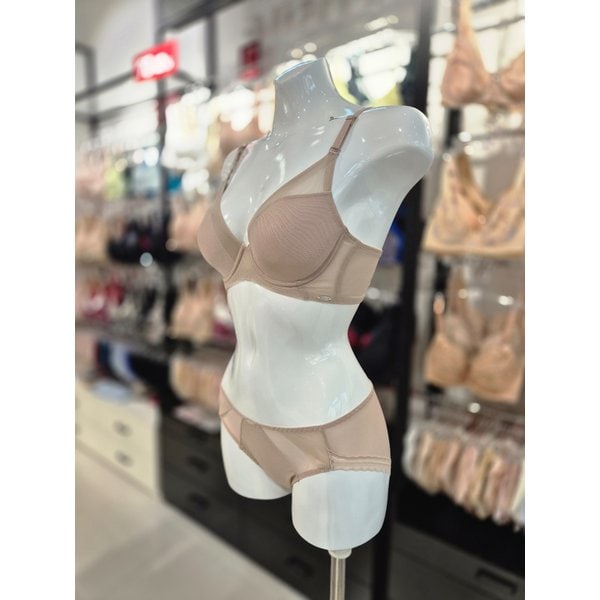 [시흥점] S 와코루 ) 심플 스페이서 몰드 브라, 백레이스 팬티 세트 [WBR1929/WPT1929A-SK]