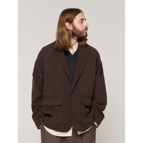 GLEN CHECK BLAZER (BROWN)