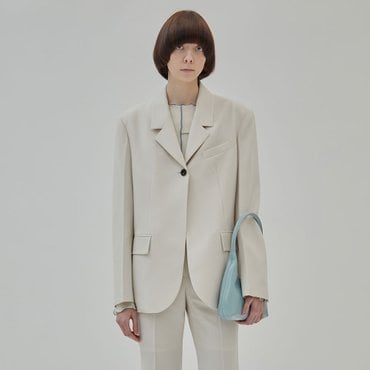 레이브 One-button Single Jacket in Ivory VW2SJ182-03