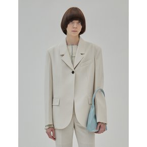 One-button Single Jacket in Ivory VW2SJ182-03