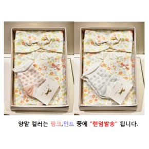 (신생아선물) 라메니바디수트헤어밴드SET(6M)+모리양말(컬러랜덤) 07Q117983,07R176002