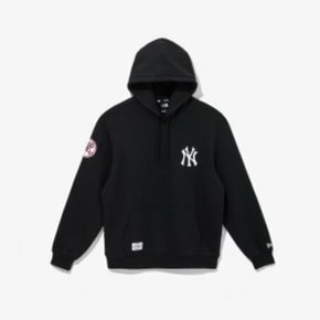 [국내정식매장] 뉴에라 후드티 MLB 뉴욕 양키스 슬리브 패치 후드 블랙 티셔츠