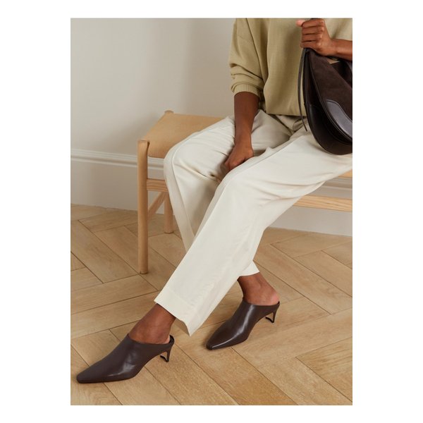 스타우드 월리 가죽 뮬 다크 브라운 46376663162889585