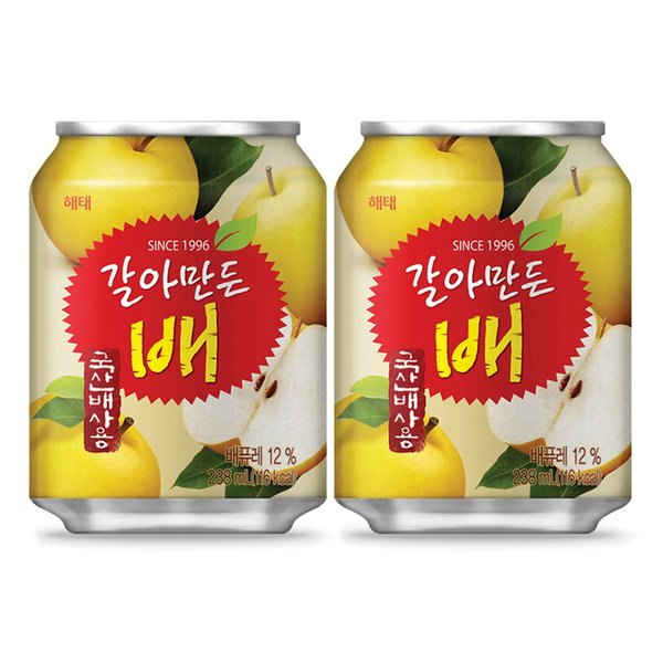 갈아만든배 238ml x 12캔 / 캔음료 음료수 배음료 갈배 - SSG.COM