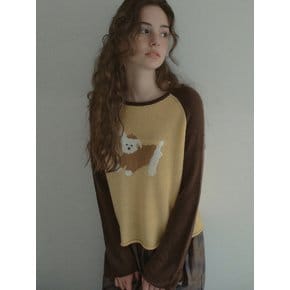 [인플PICK] Dobby Raglan Knit_Butter Yellow(OCB6KN37)
