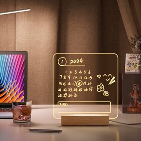 투명 아크릴 LED 메모보드 경량 리마인드 플래너 체크리스트 게시판 MB-1