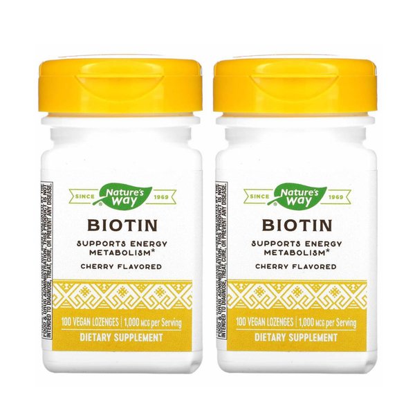 네이쳐스웨이 비오틴 Biotin 체리향 1000MCG 100 로젠지 2개