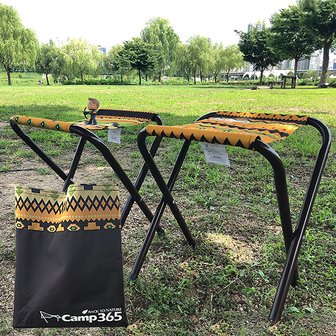 CAMP365 [캠프365] BBQ 감성 체어 3종 세트 미니 캠핑 의자 세트 수납백 포함