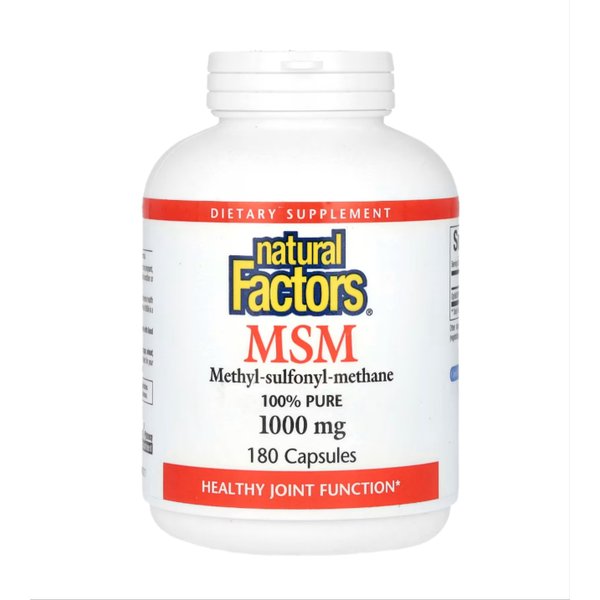 내추럴팩터스 MSM 메틸설포닐메테인 1000mg 180캡슐 식이유황