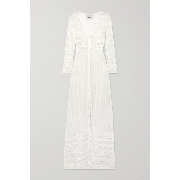 아테디 포인텔 니트 코튼 혼방 맥시 드레스 화이트 1647597302546352