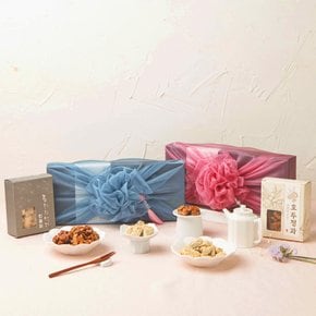 수제호두정과 2구 콩고물 도라지정과 1구 보자기선물세트