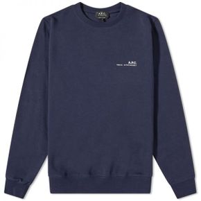 A.P.C. 아페쎄 아이템 로고 크루 스웨트 - 다크 네이비 COFBQ-H27608-IAK