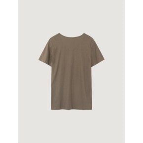 Fresh U neck t-shirts(Mocha)