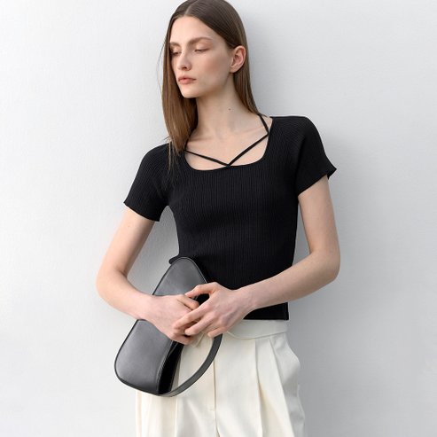 나인(Atelier Nain) [25S/S](택가:69,000원)럭스 스퀘어넥 니트(Z-T-6832)