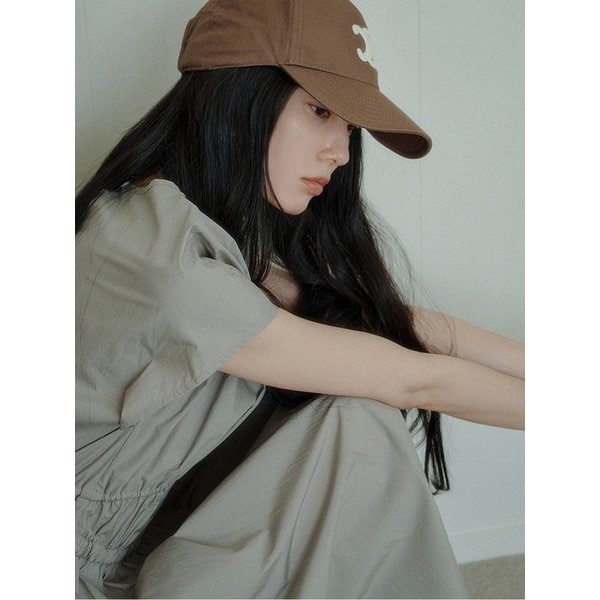 MUTE SHIRRING LONG DRESS_3Colors