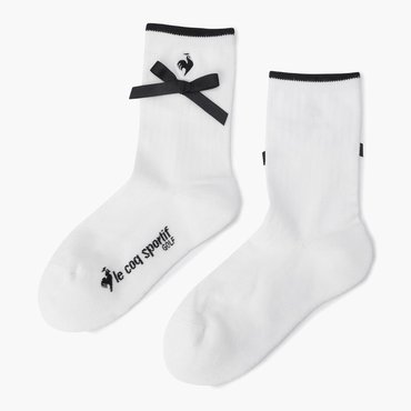 르꼬끄골프 25년  S/S     NEW 여성 리본 장식 미들 삭스 / BLCK GQ122LSW31
