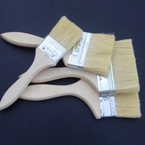 페인트 붓 평붓 막붓 중형 7cm DIY 도장 미술 브러쉬