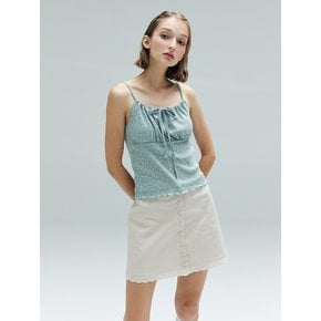 HERA BUTTON LACE SKIRT - BEIGE