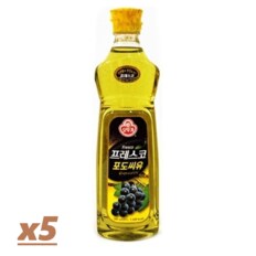 오뚜기 포도씨유 900ml x 5개