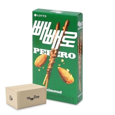  롯데 아몬드 빼빼로 37g (1박스-40개) 어린이간식 초 (WDD5740)